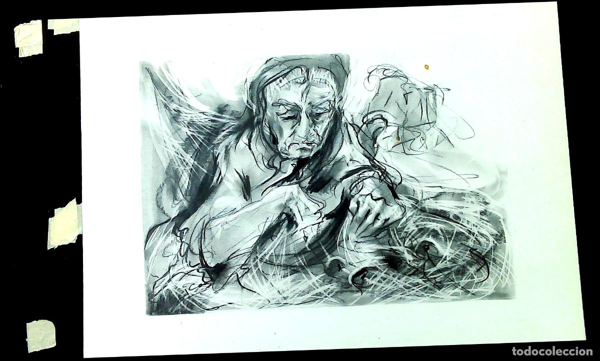 Arte: Ilegible - Mujer con cr&aacute;neo - 65x50 - Dibujo