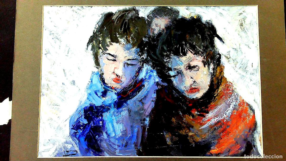 Arte: Ilegible - Dos Rostros en Invierno - 65x50 - Dibujo