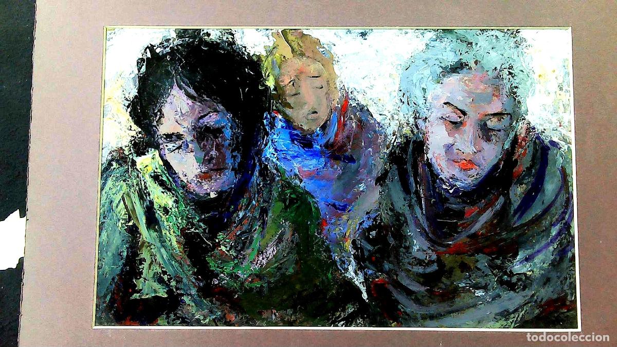 Arte: Ilegible - Tres Rostros en Armon&iacute;a - 65x50 - Dibujo