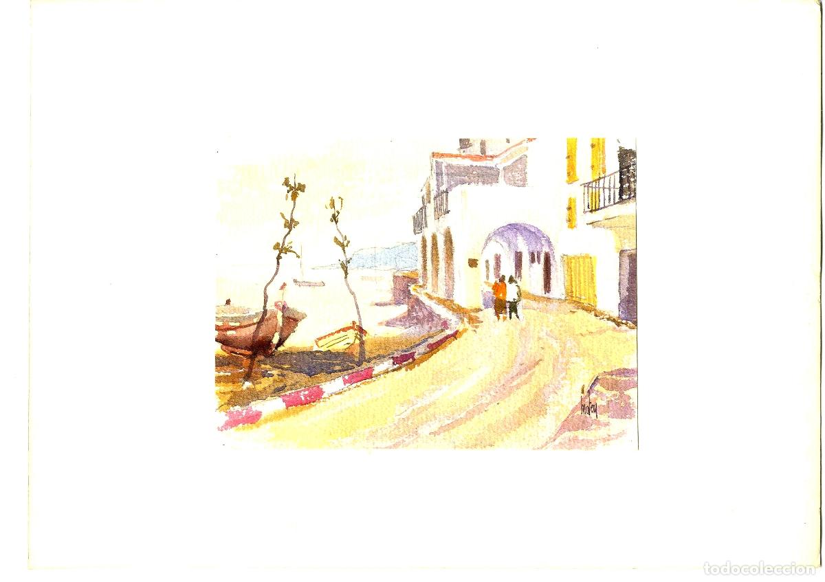Art: Ilegible - Paseo junto al mar - 35x25 - Acuarela
