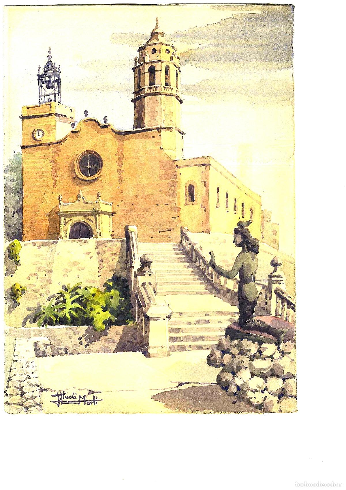 Arte: Ilegible - Escalera de la Iglesia - 35x25 - Acuarela