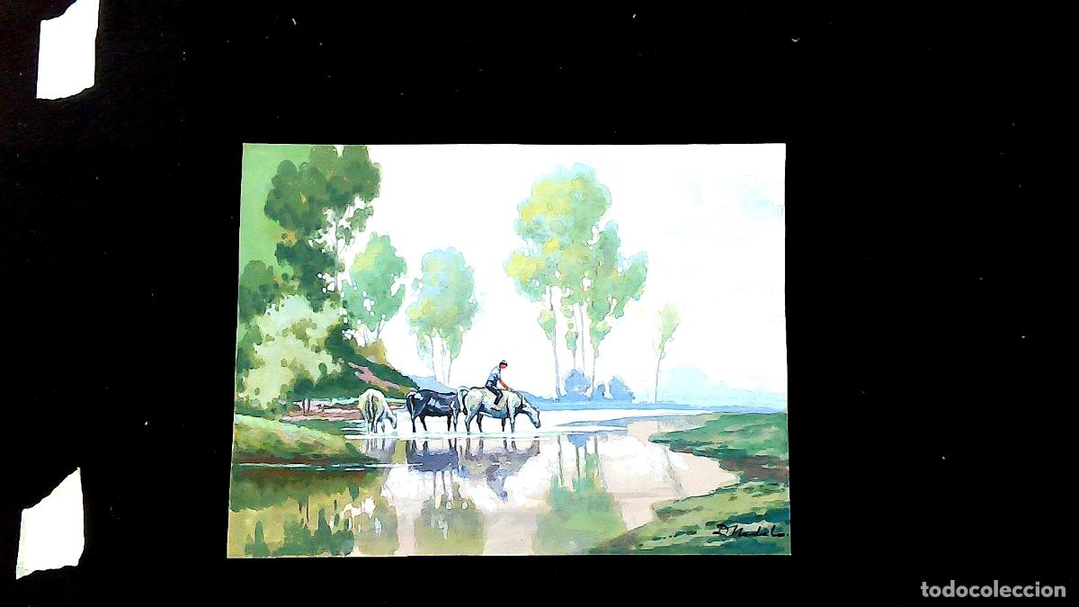 Arte: Ilegible - Paso de la corriente - 35x25 - Acuarela