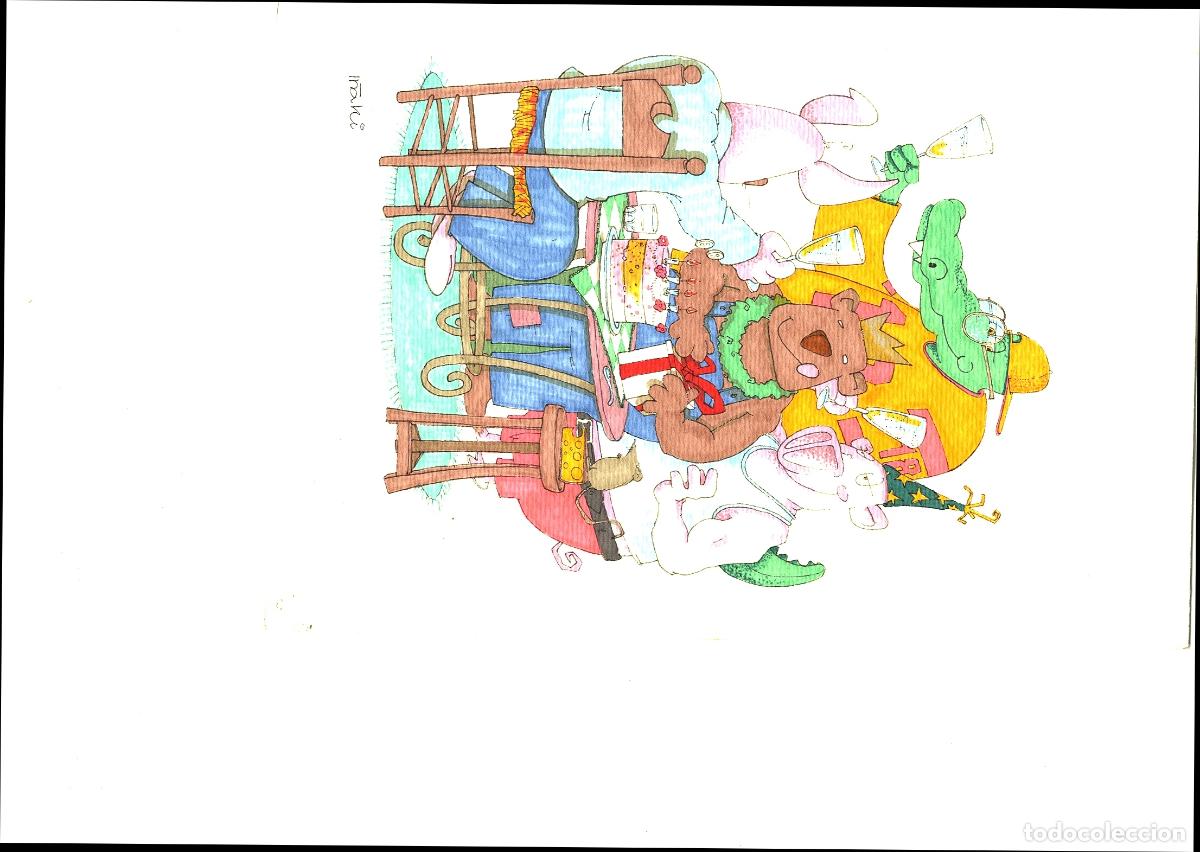 Arte: Ilegible - Fiesta de animales - 35x25 - Acuarela