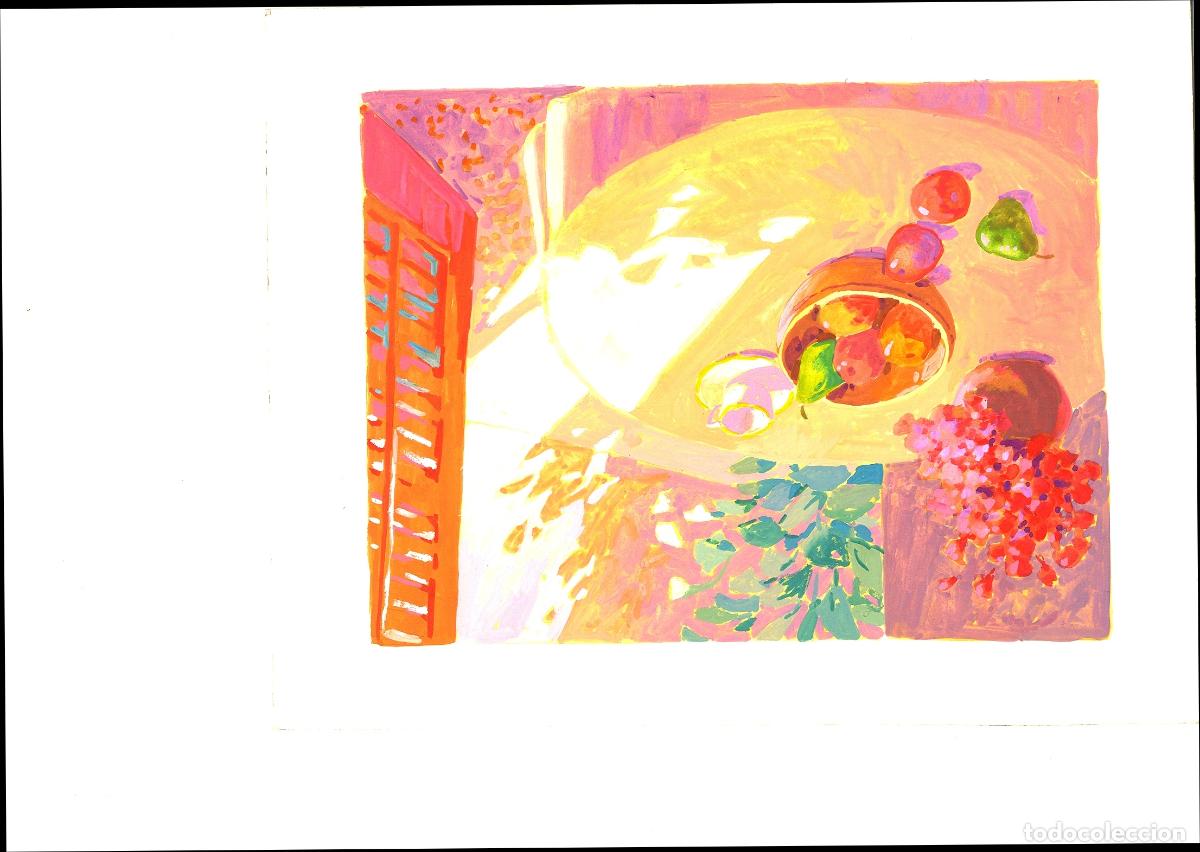 Art: Ilegible - Frutas en la mesa - 35x25 - Acuarela