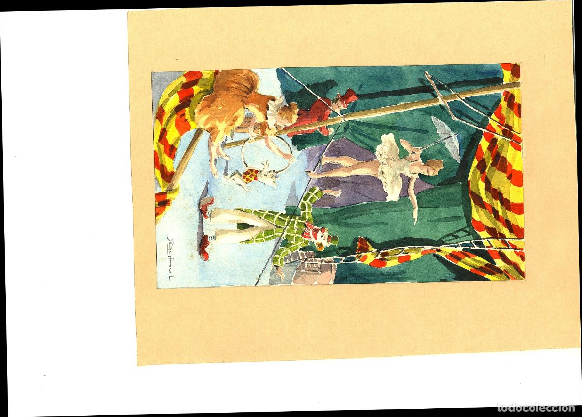 Art: Ilegible - Acrobacias A&eacute;reas en el Circo - 35x25 - Acuarela