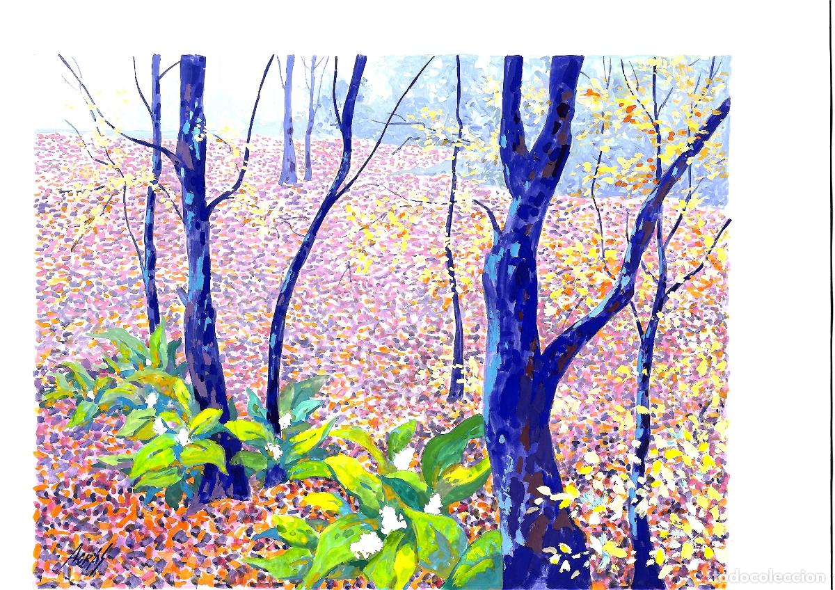 Art: Ilegible - Bosque de Oto&ntilde;o - 35x25 - Acuarela