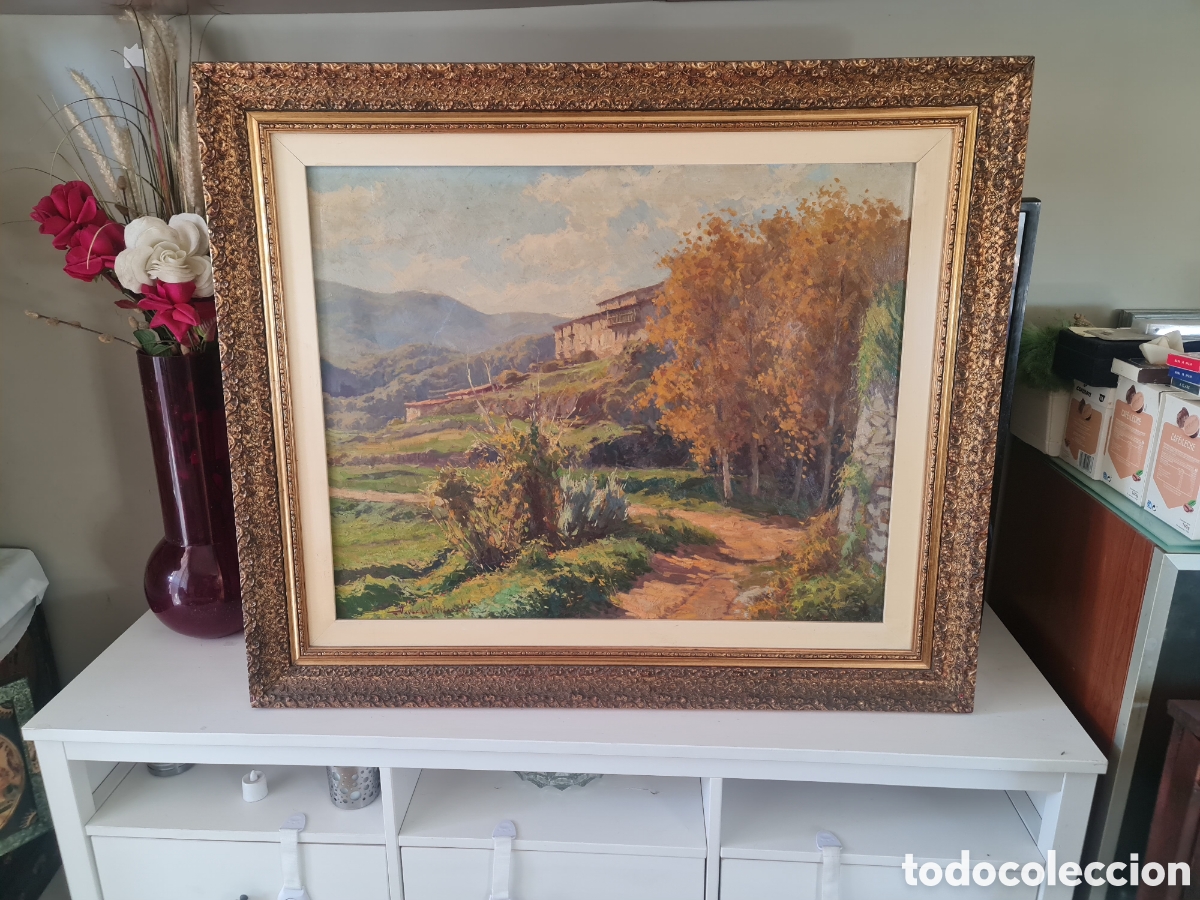 Arte: Magn&iacute;fica obra de gran formato del reconocido paisajista catal&aacute;n Josep Campanell i Menap&eacute;, perteneci