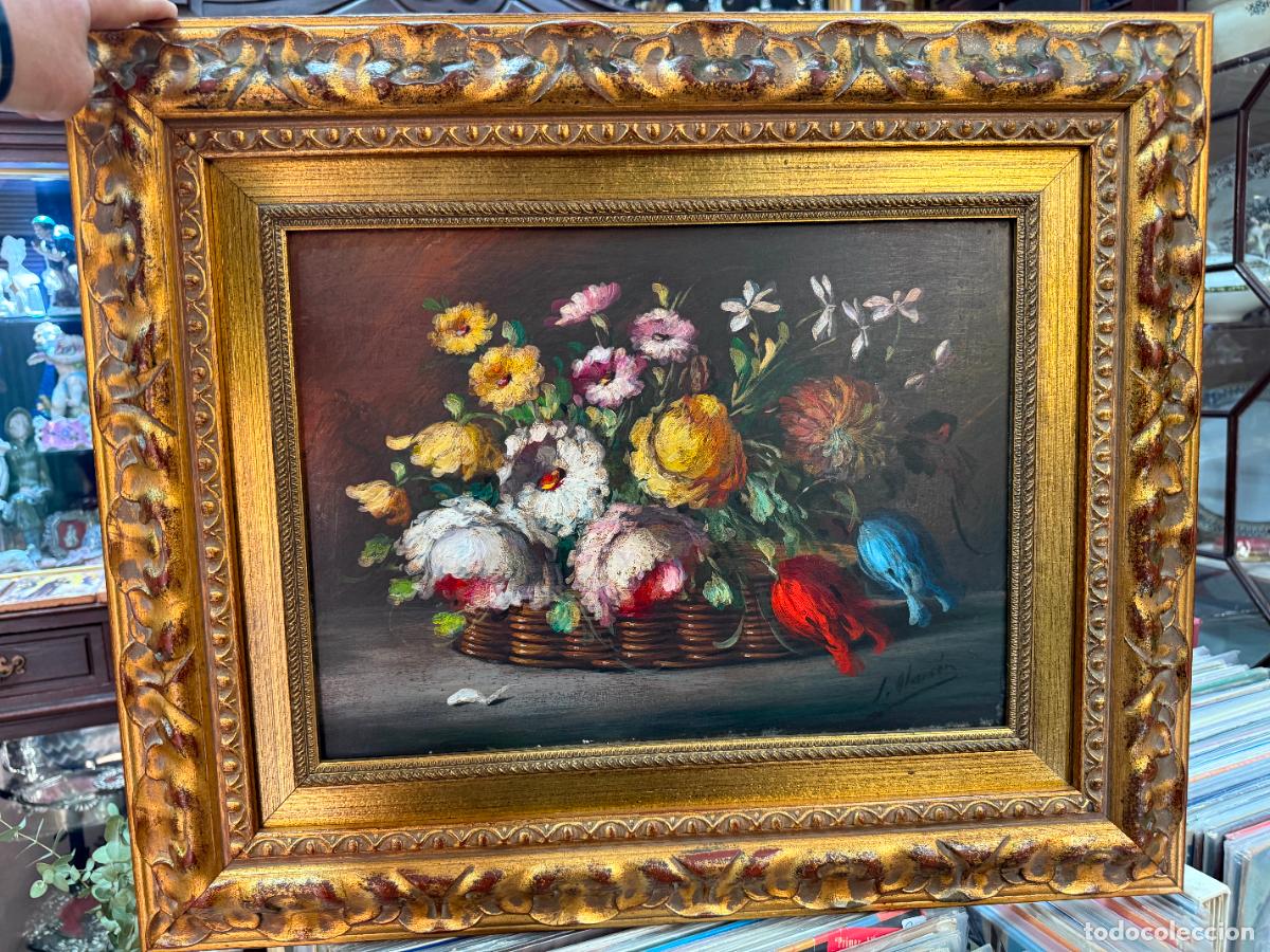 Arte: OLEO SOBRE TABLA BODEGON FIRMADO POR AUTOR - MEDIDA TOTAL 60X50 CM