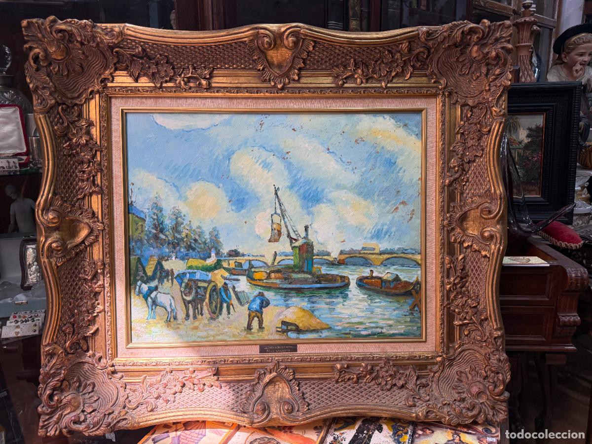 Arte: OLEO SOBRE LIENZO LA SEINE A BERCY - PAUL C&Eacute;ZANNE - MEDIDA 82X70 CM - REPRODUCCION