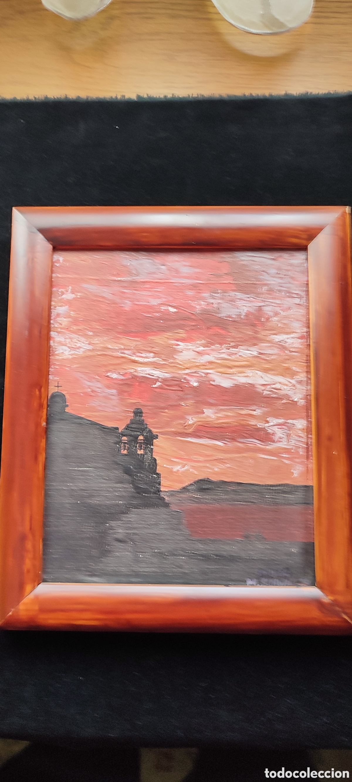 Arte: Cuadro al oleo paisaje costero de la pintora M&oacute;nica Schwarz