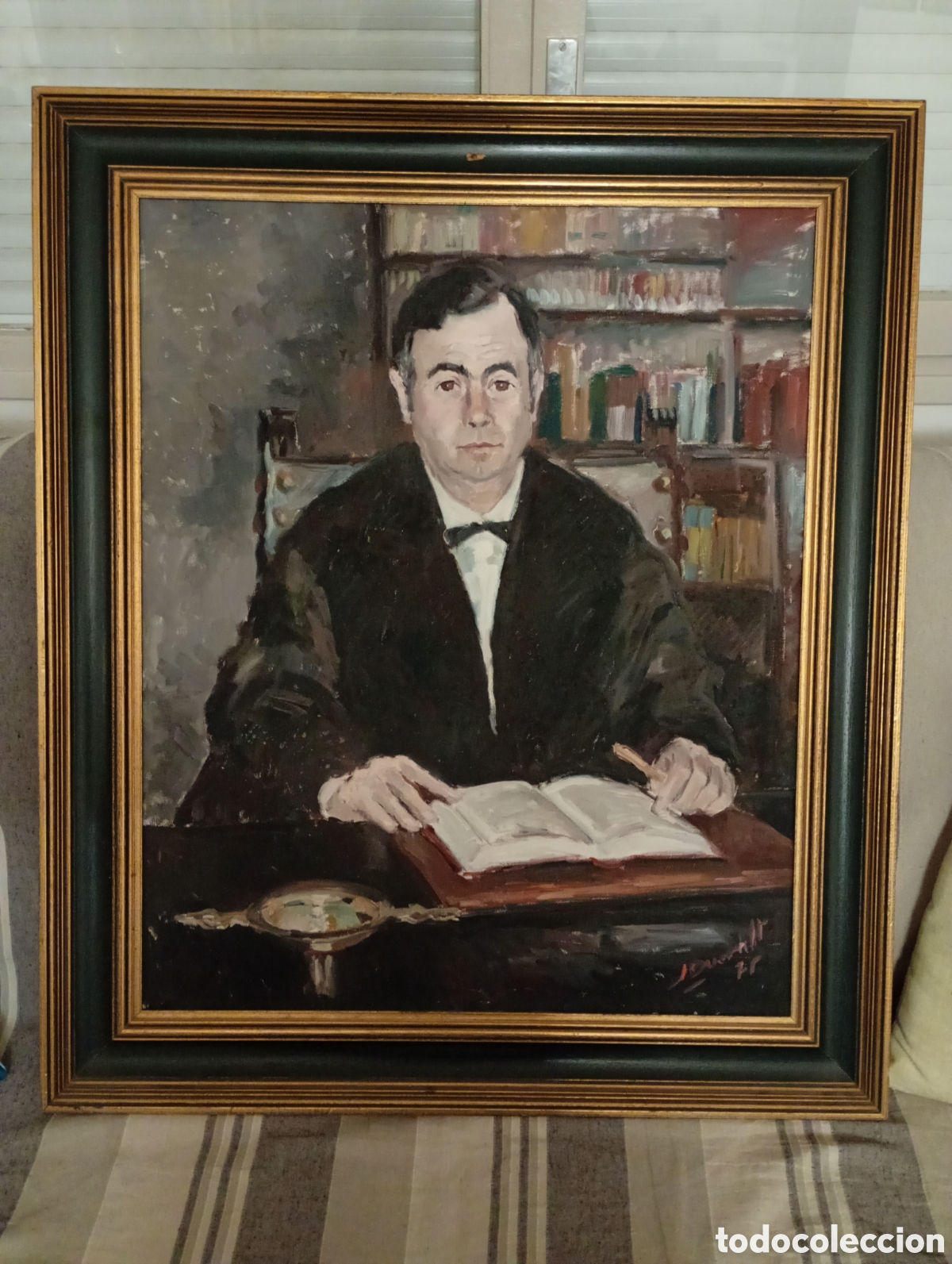 Arte: Jaume Queralt (Tarragona, 1949), Reus, Alforja, Baix Camp. Retrat. Oli - Oleo, 1975