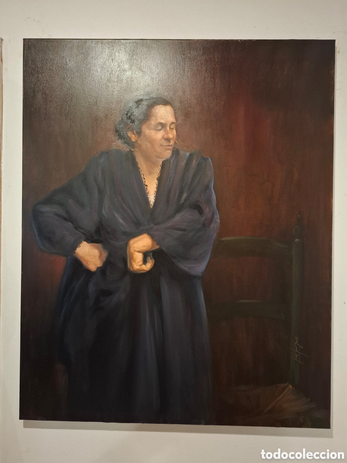 Arte: Oleo sobre lienzo 1mx0.81 preciosa obra de luis marquez