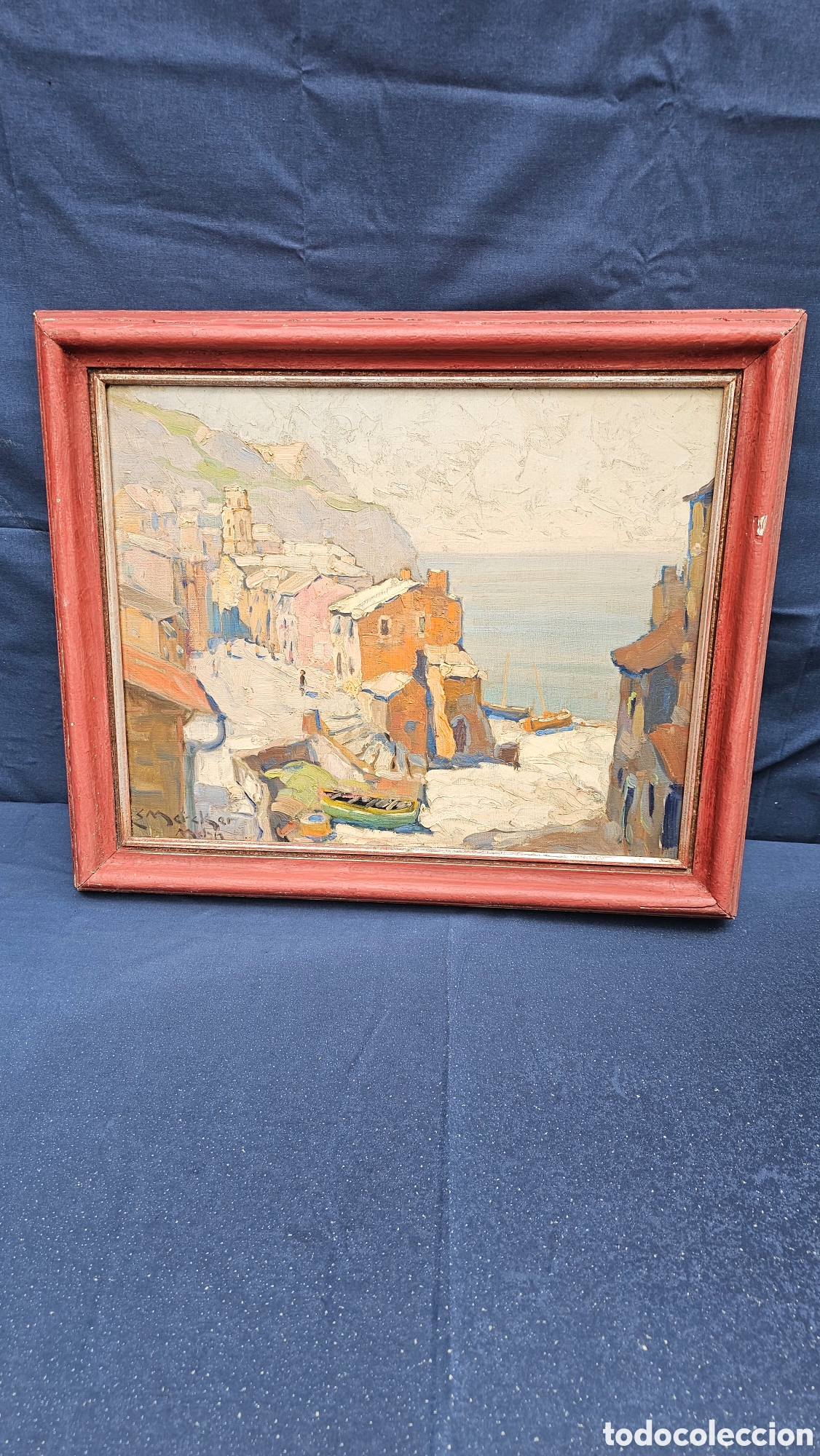 Arte: Antigua pintura del famoso pintor Alem&aacute;n Erich Mercker