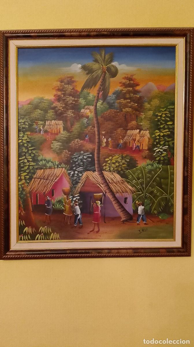 Arte: PINTURA NAIF REP&Uacute;BLICA DOMINICANA O HAIT&Iacute; - Firmado J. Neus