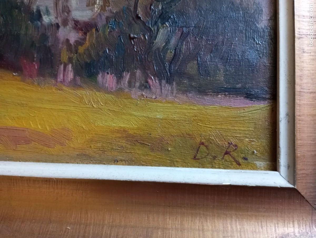 Arte: Oleo sobre tabla Firmada D.R - Foto 3