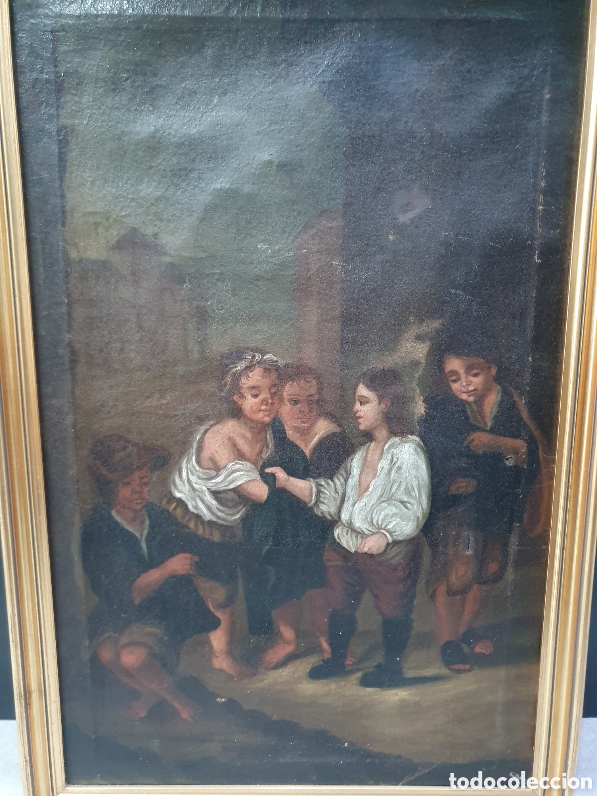 Arte: SALIDA 0.01&euro;. Oleo sobre lienzo s. XIX. Copia de Murillo. Ver fotos.