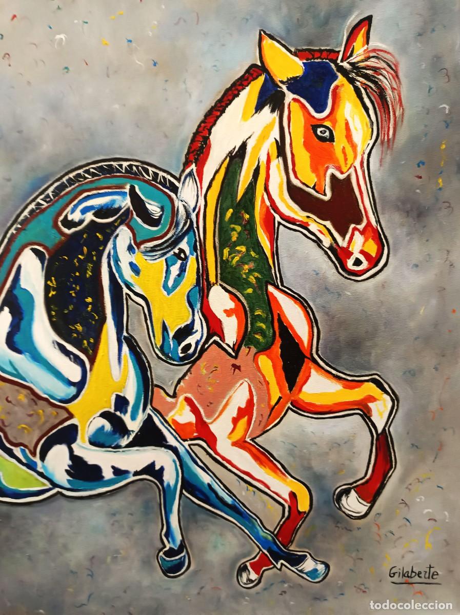 Arte: Caballos obra de Mercedes Gilaberte