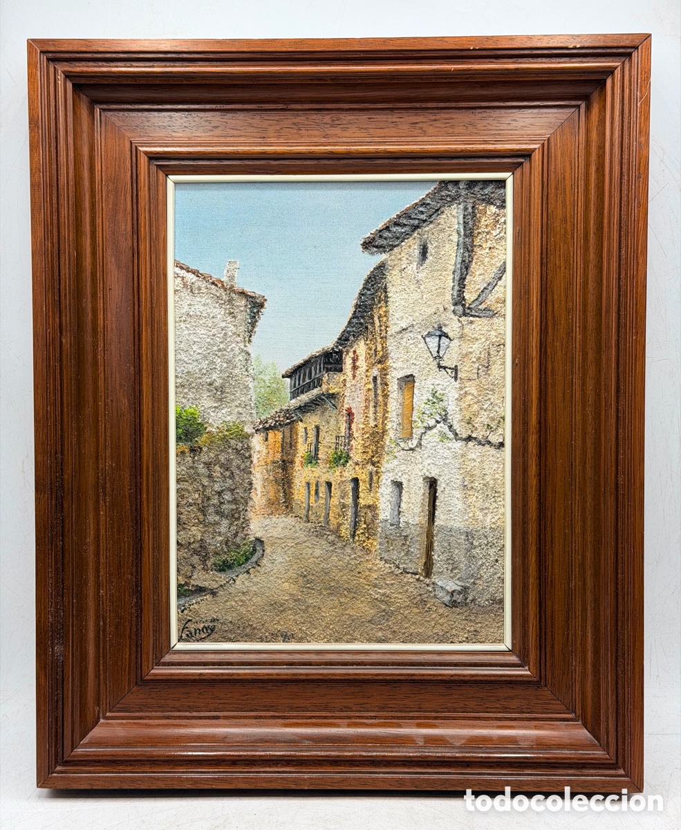 Arte: Pintura al &Oacute;leo Enmarcada. Paisaje Urbano. Fanny