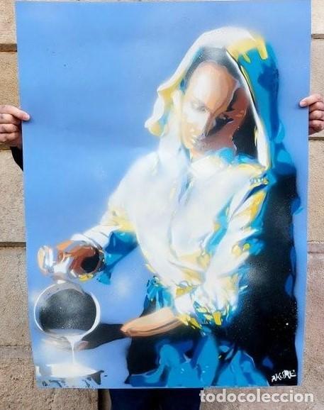 Art: AKORE (1976) - 'THE AFRO MILKMAID' - 100x70cm.