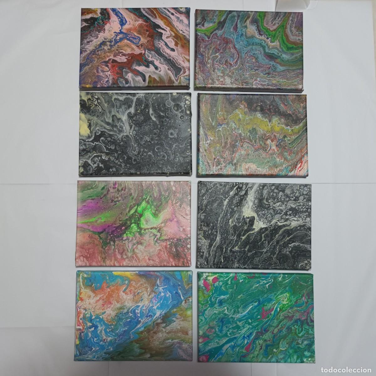 Arte: Cuadro pintura acrilica sobre lienzo Lote P-123