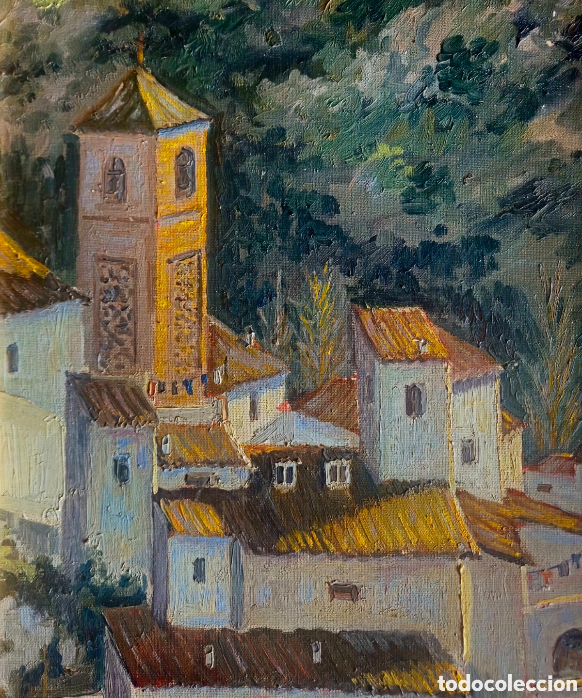 Art: Garrido Soto (M&aacute;laga 1930-2009) interesante pintura de Casabermeja, firmada.