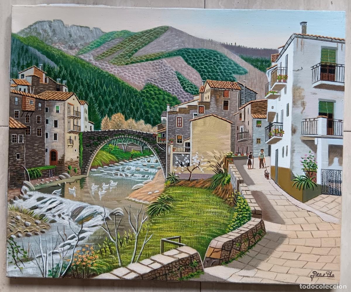 Arte: PERE PLA PAR&Eacute;S. &Oacute;LEO SOBRE TELA. MONTADO EN BASTIDOR CON MEDIDAS 61 X 50. OSOR, LA SELVA.