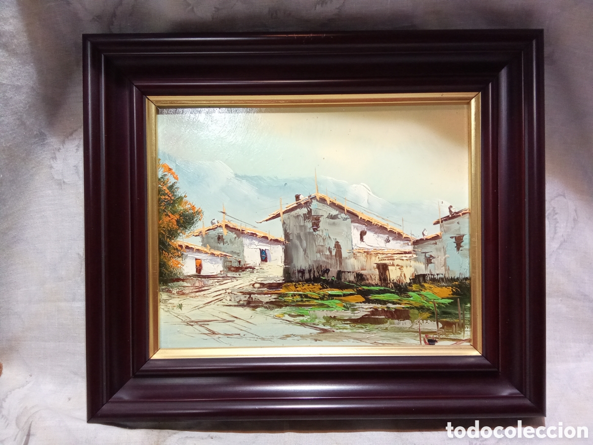 Arte: PAISAJE R&Uacute;STICO AL &Oacute;LEO FIRMADO