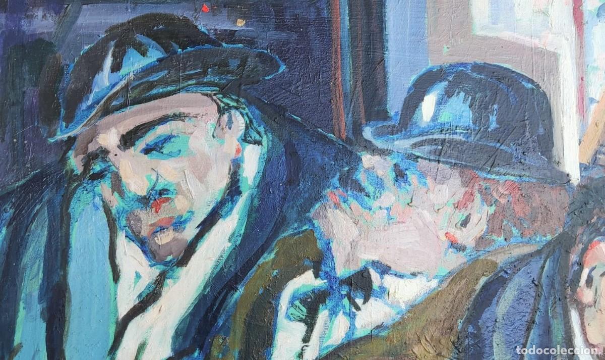 Art: &Oacute;leo sobre tabla de PACO GARRIG&Oacute; TORTAJADA. Firmado y enmarcado.