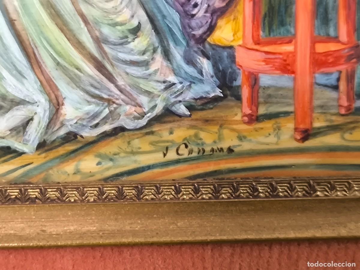 Arte: MINIATURA FRANCESA CON TEMA ROMANTICO - Foto 4