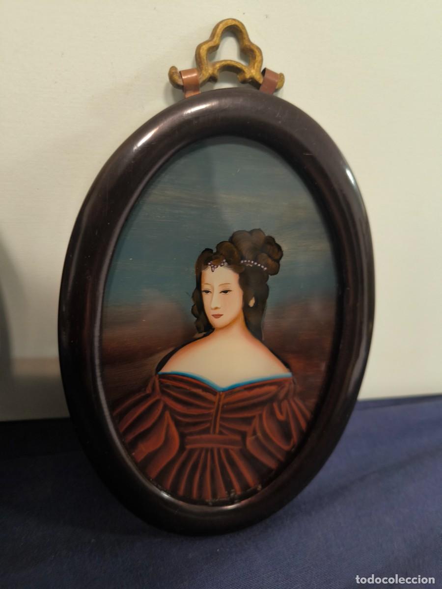 Arte: PAREJA DE PINTURAS CON DAMAS DE EPOCA - Foto 4