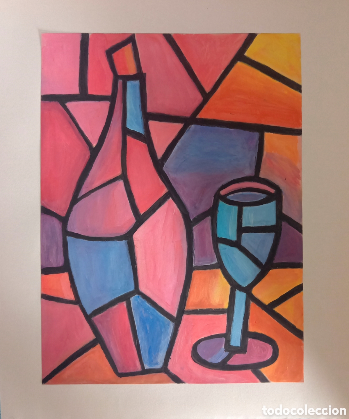 Arte: Original pintura bodeg&oacute;n (19) (t&eacute;cnica mixta) acuarela y acr&iacute;lico sobre papel doble 35cmx29,5cm. Muy