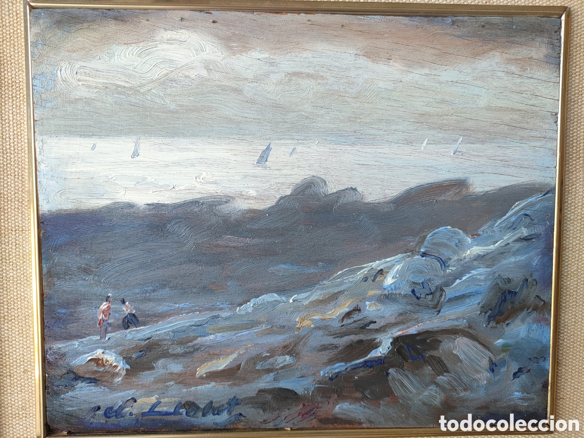 Art: ANTONI LLOBET ARACIL (Barcelona 1910-1983) &Oacute;LEO SOBRE TABLA MARINA