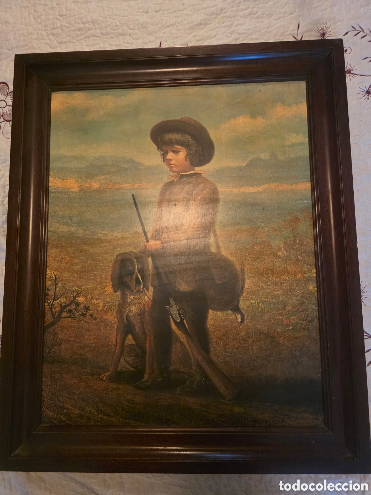 Art: PINTURA NI&Ntilde;O CAZANDO...LEER