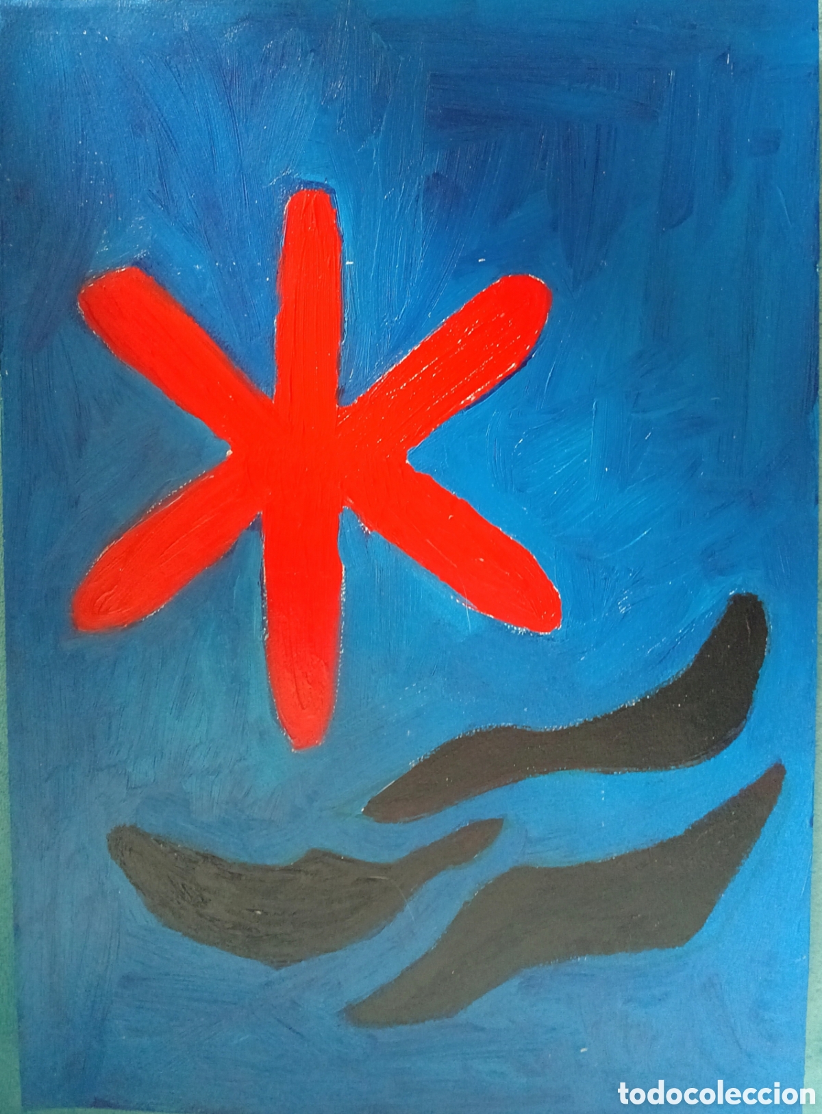 Arte: Original pintura formas abstractas (2) acr&iacute;lico sobre papel cart&oacute;n r&iacute;gido42cmx29,5cm. Muy bonito