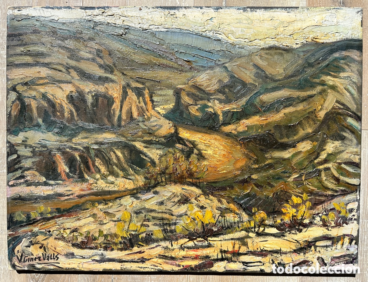 Kunst: Paisaje en &oacute;leo Vicente Giner Valls a&ntilde;os 60