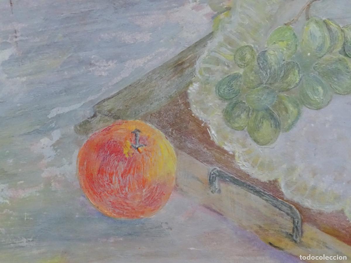 Arte: &Oacute;LEO SOBRE TABLEX ANONIMO. BODEGON. GRAN DETALLE. - Foto 4