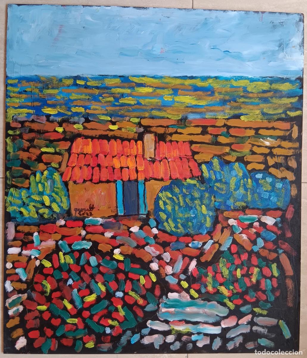 Arte: JOAN QUERALT DE QUADRAS - 2022 - &Oacute;LEO SOBRE TABLERO 65 X 56 - FIRMADO Y CERTIFICADO.