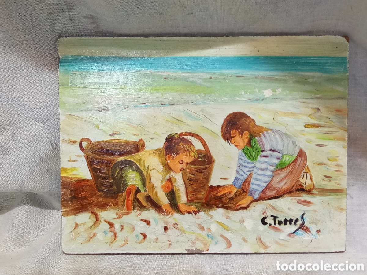 Arte: ESCENA MARITIMA AL &Oacute;LEO SOBRE TABLILLA