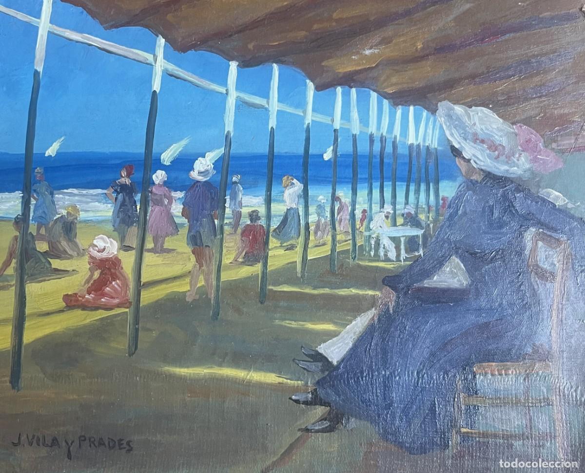 Arte: VILA Y PRADES Julio (1873-1930) Atribuido. Pintor Espa&ntilde;ol. Oleo s/cart&oacute;n. Mar del Plata