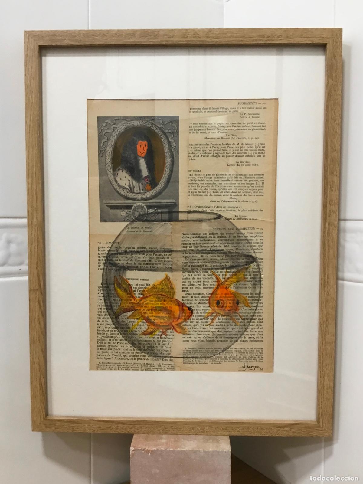 Arte: Burbujas. Acr&iacute;lico y tintes sobre madera y papel antiguo