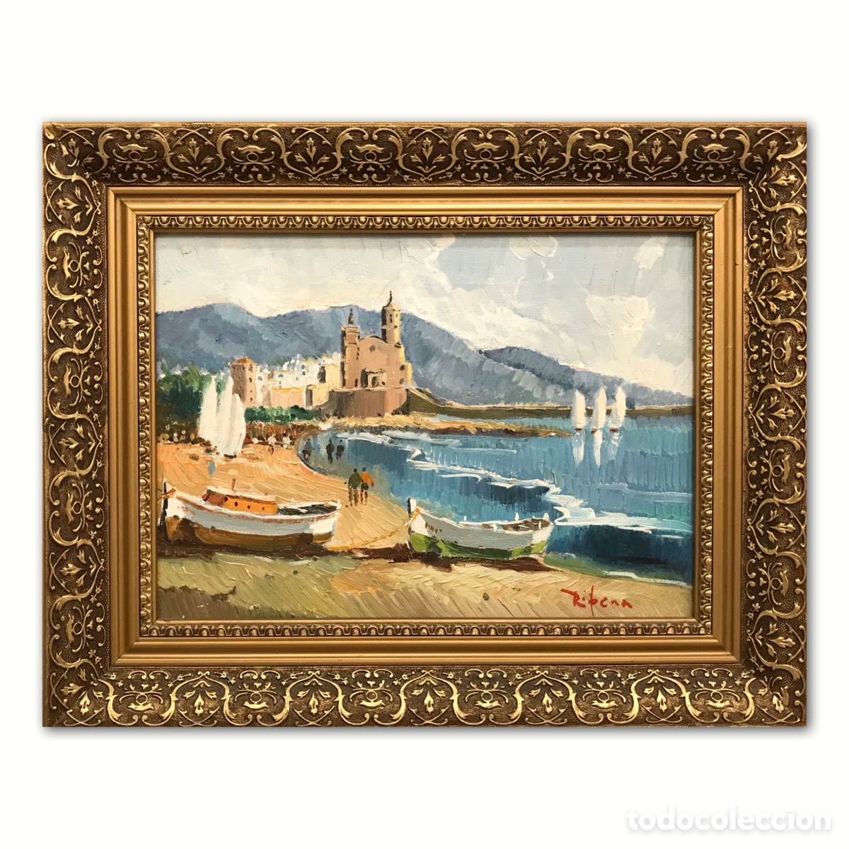 Arte: &rdquo;Sitges&rdquo; Miguel Ribera Roca (1924-?), a&ntilde;os 80 del S.XX aprox
