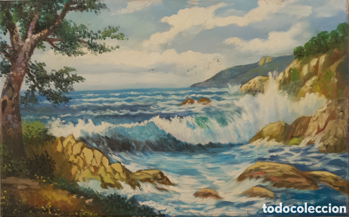 Arte: Jes&uacute;s Losan (Barcelona, 1944) - Marina.Oleo/Tela.Firmado.