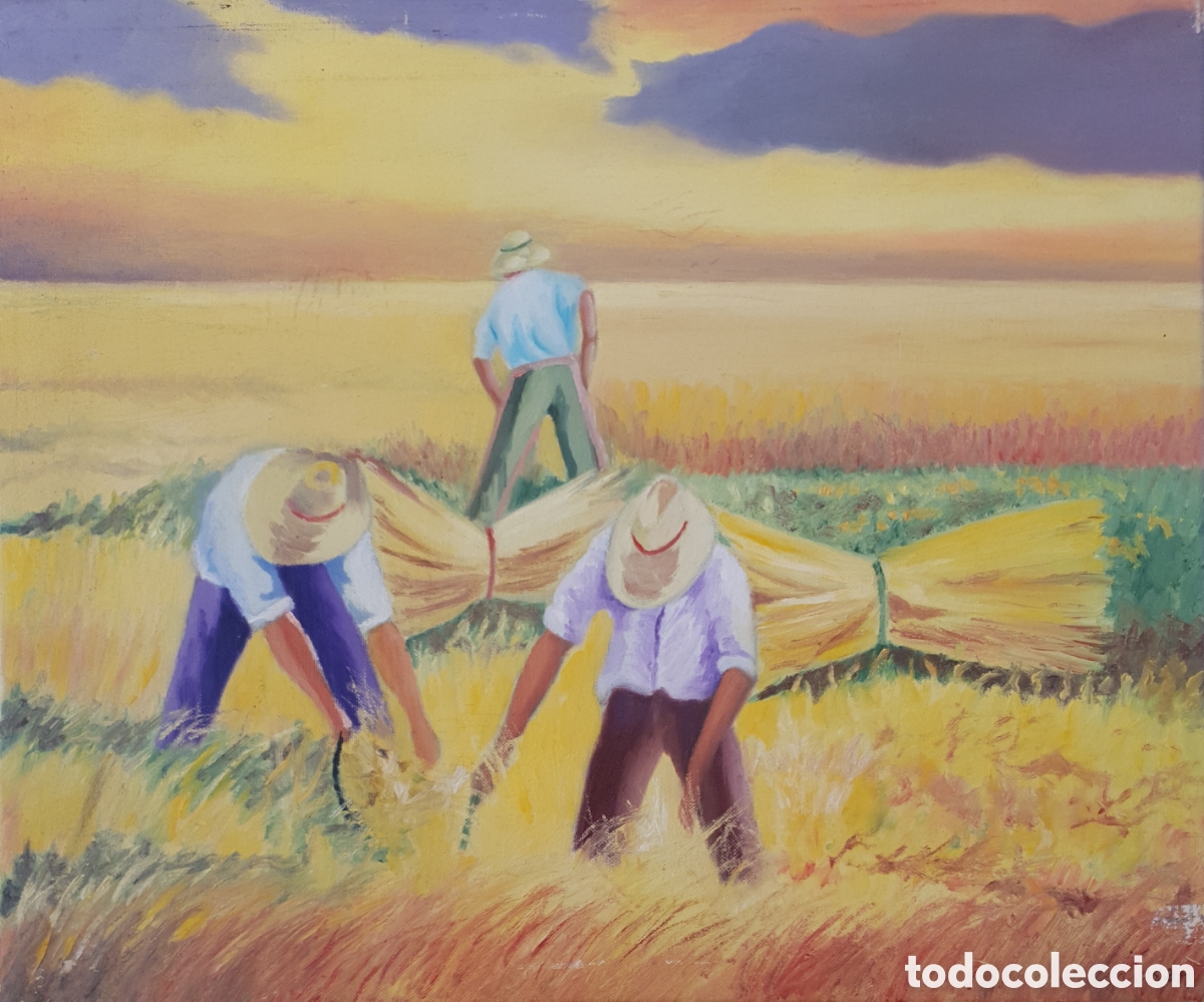 Arte: Jes&uacute;s Losan (Barcelona, 1944) - Campi&ntilde;a.Oleo/Tela.Firmado.