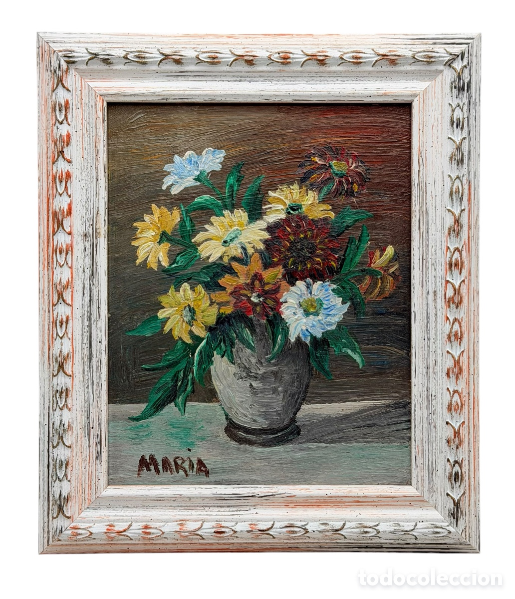 Arte: Pintura al &Oacute;leo Bodeg&oacute;n de Flores