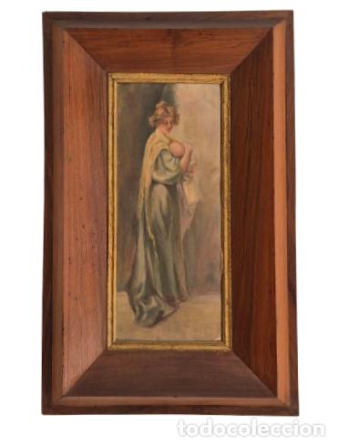 Arte: Maud Stumm (1866&ndash;1935) - Joven Madre - Pintura Art Nouveau - &Oacute;leo sobre Tela - A&ntilde;o 1900