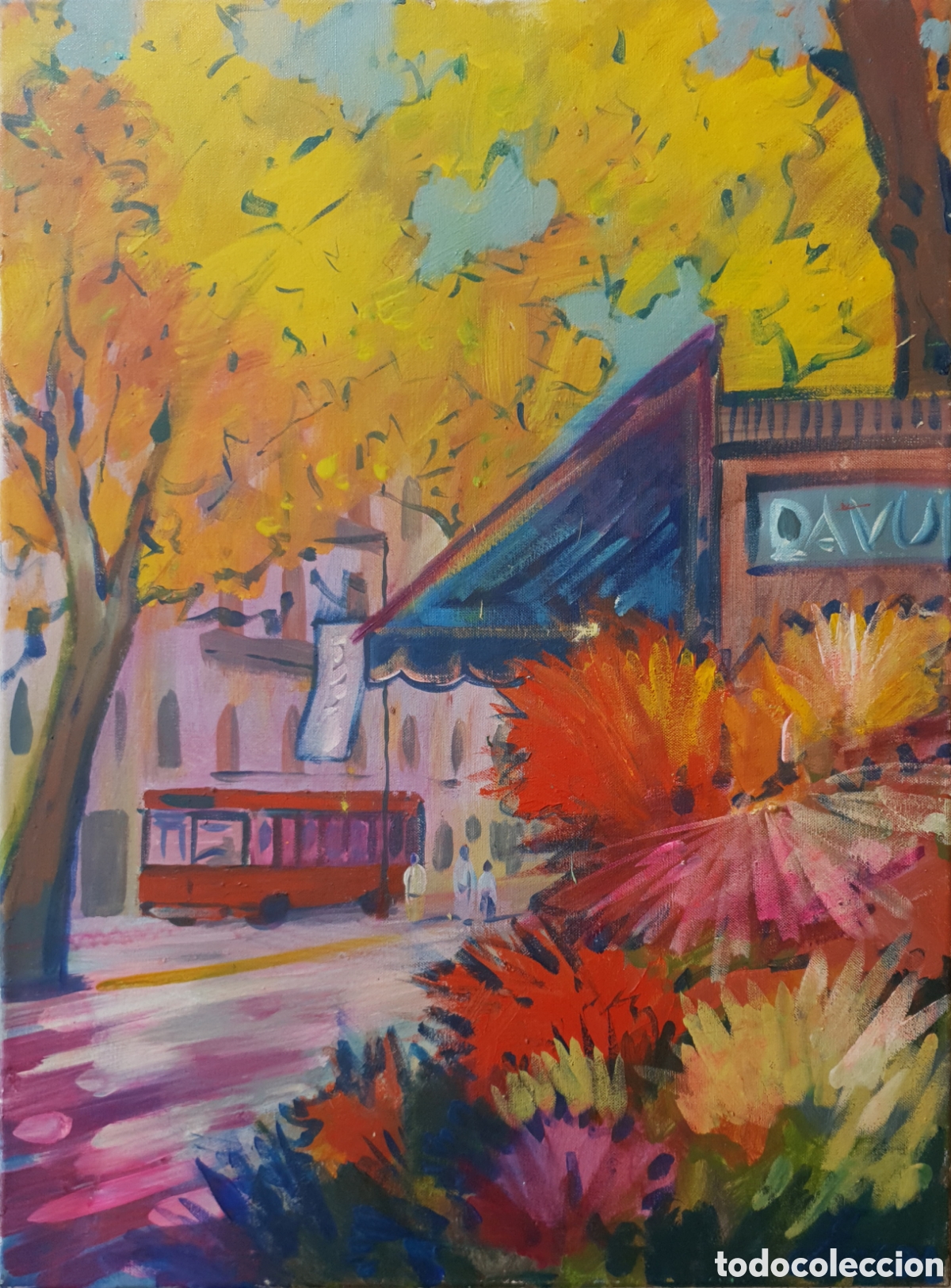 Arte: Jes&uacute;s Losan (Barcelona, 1944) - Vista Urbana.Oleo/Tela.Firmado.