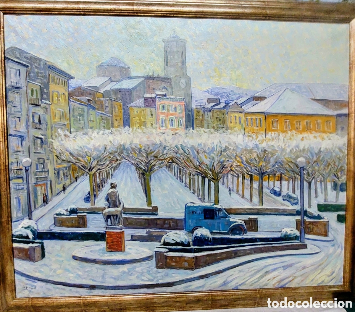 Arte: CONGOTS SEBASTIA OLEO TELA GRANDE 1969 100X81 OLOT EN NEU EL FIRAL