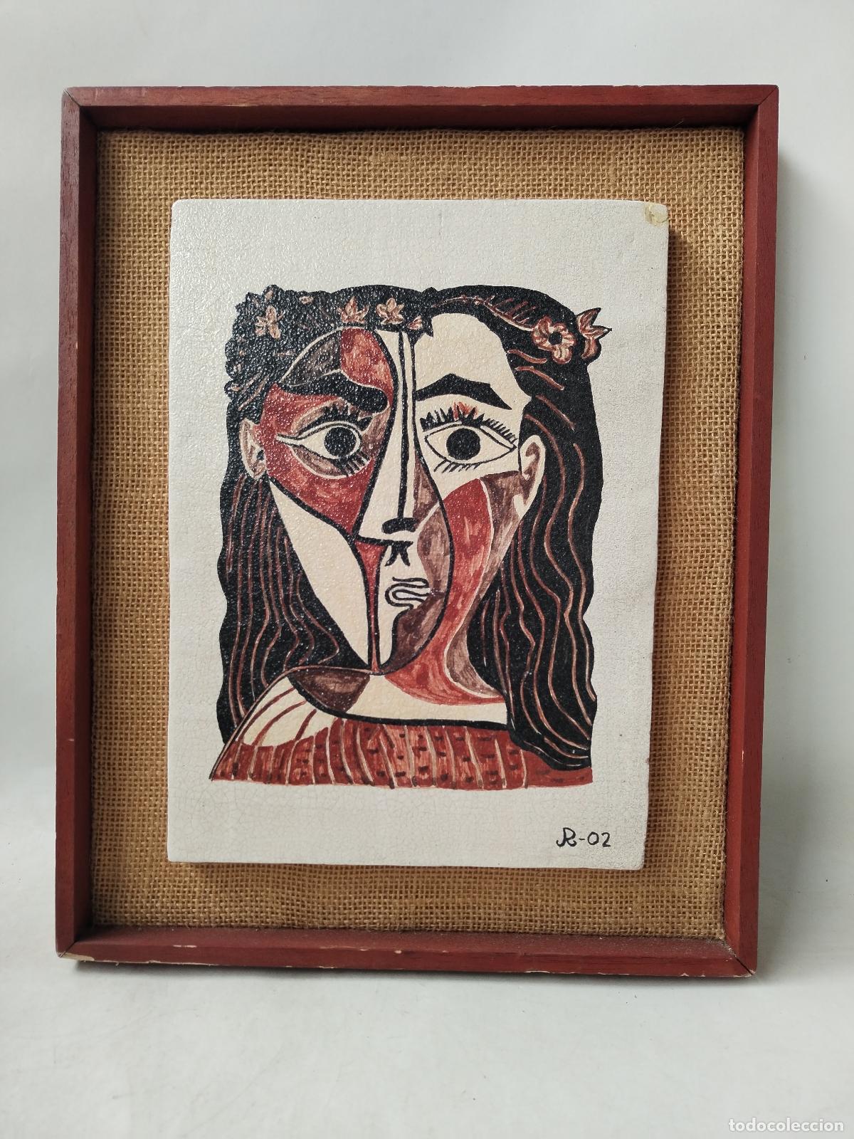 Arte: cuadro original firmado en ceramica azulejo