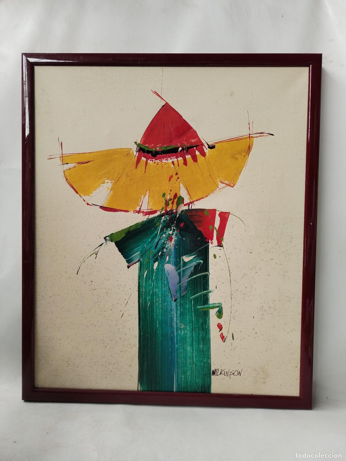 Arte: cuadro pintura abstracta al &oacute;leo firmado Wilkinson