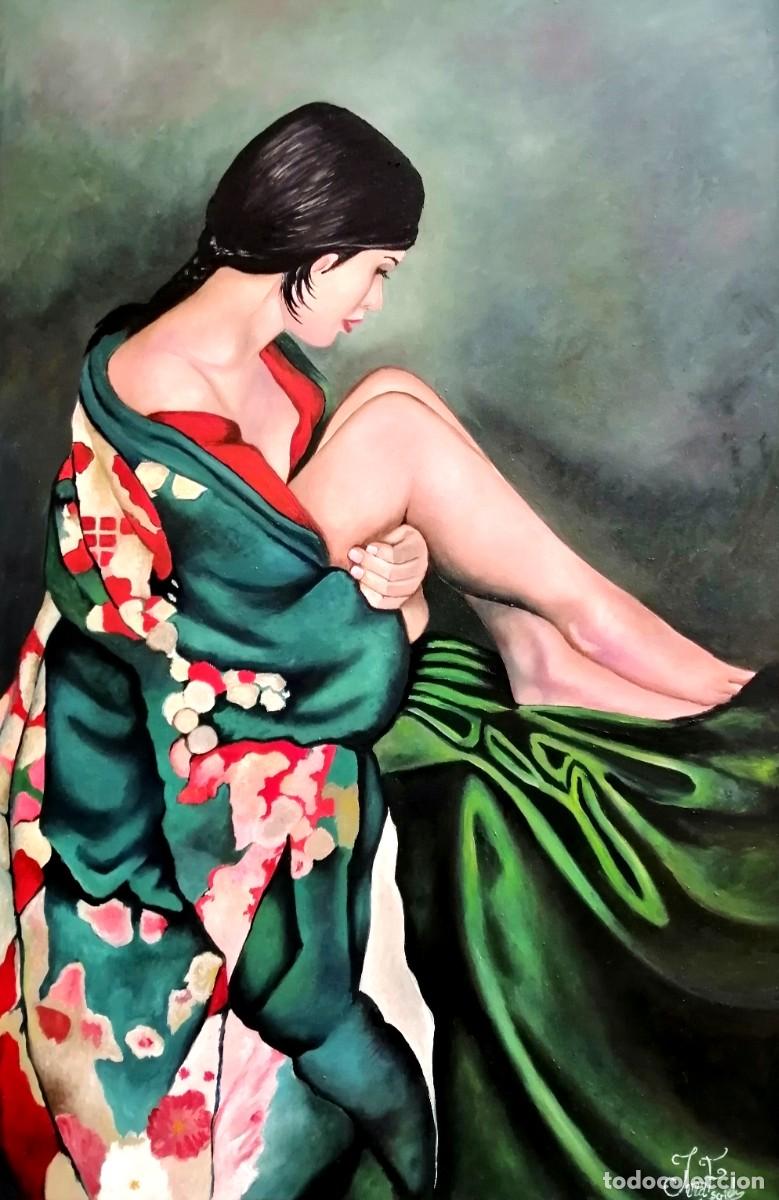 Art: Primavera oriental-&Oacute;leo sobre lienzo pintado por Inma Escrich